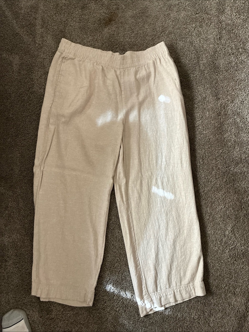 Old Navy High-Rise Comfort Waistband Wide Leg Beige Women’s Pants Size XL